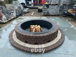 Fire Pit Kit Brick Concrete Stones Garden Heater Log Smokeless Burner Fire Place