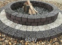 Foyer en pierre de granit de 140 cm pour cheminée extérieure en brique et béton dans le jardin