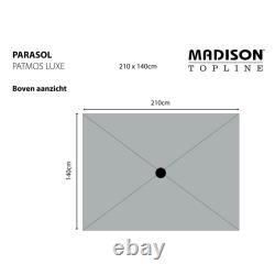 Madison Parasol Patmos Luxe Rectangle 210x140cm Parasol d'extérieur Multi Couleurs M