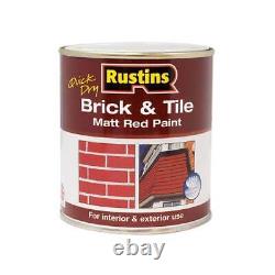 Peinture Rustins à séchage rapide pour carreaux de briques, rouge mat, 2,5 litres