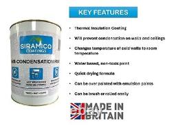 Peinture anti-condensation Siramico Coatings 5 litres blanc mat