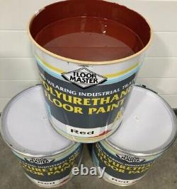 Peinture de sol pour garage d'usine, entrepôt et garage industriel en polyuréthane, 20 litres, couleur tuile rouge.