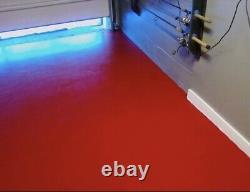 Peinture de sol pour garage d'usine, entrepôt et garage industriel en polyuréthane, 20 litres, couleur tuile rouge.