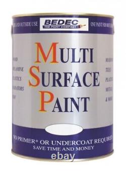 Peinture multi-surface Bedec Soft Gloss Blanc 2,5 l pour bois, métal et plâtre