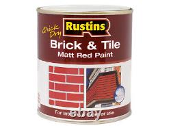 Peinture pour briques et carreaux Rustins Quick Dry Rouge Mat 2,5 litres RUSBTPMR25LQ