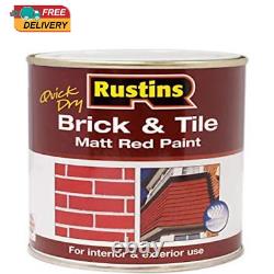 Peinture rouge brique et carrelage Matt Rustins Quick Dry 500ml