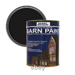 Peinture satinée noire pour grange Bedec 2,5 l BEDE2AV0003/40 pour bois et métal