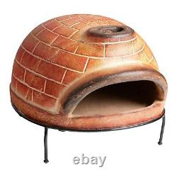 Pizza Oven Ovale Red Brick Wood Fired Terracotta For Home Garden Nouveau