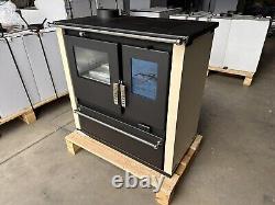 Poêle à bois de cuisson à haute efficacité Verso CS Plux Inox gauche ivoire - 7,7 kW