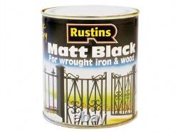 Rustins Rusbm25l Matt Black Paint Séchage Rapide 2,5 Litre