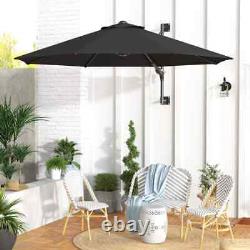 Unité de parasol mural de jardin 3M avec auvent extérieur, parapluie de patio, ombrage avec ventilation supérieure