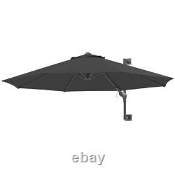 Unité de parasol mural de jardin 3M avec auvent extérieur, parapluie de patio, ombrage avec ventilation supérieure