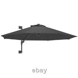 Unité de parasol mural de jardin 3M avec auvent extérieur, parapluie de patio, ombrage avec ventilation supérieure