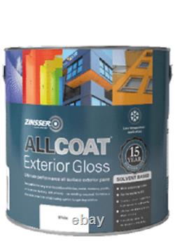 Zinsser Allcoat Extérieur Durable Protection 15 Ans Sb Gloss White 2.5l