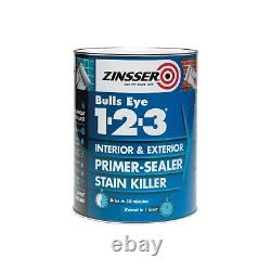 Zinsser Bullseye 123 Apprêt Blanc 5 Litres